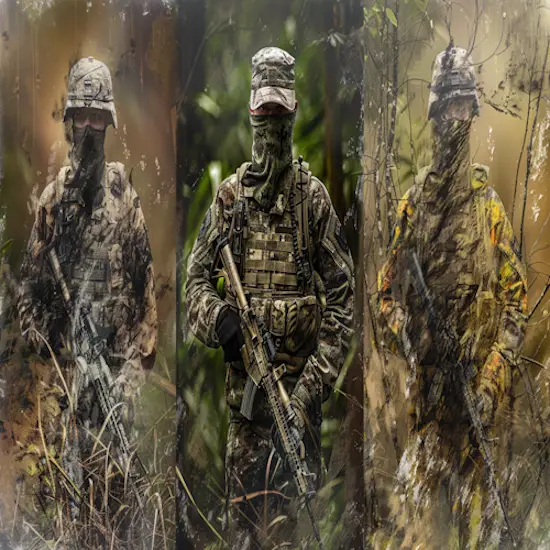 Hunter in Different Camo Patterns