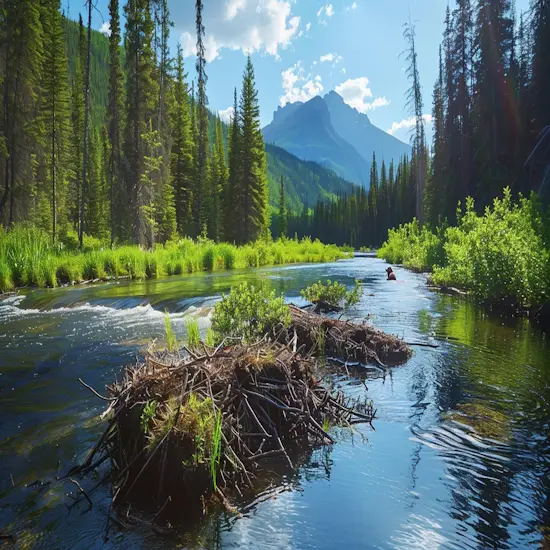 Beaver Dam in a Pristine River