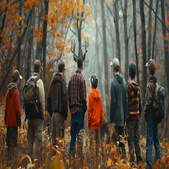 Group of Hunters Participating in Hunter Education