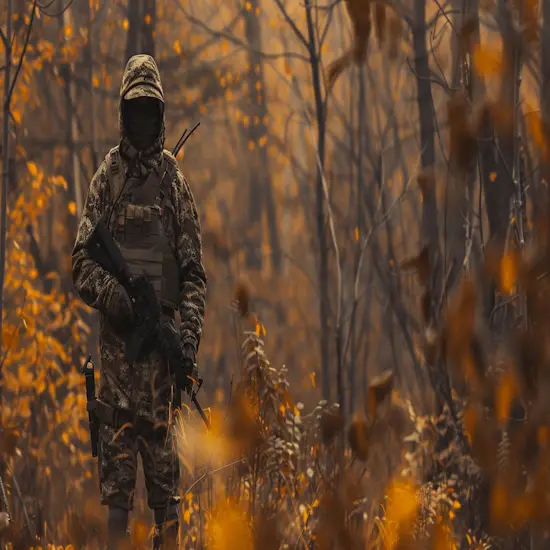 Hunter Abiding by Michigan's Public Land Regulations