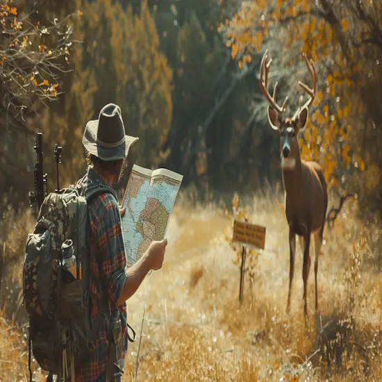 Hunter Checking a Map