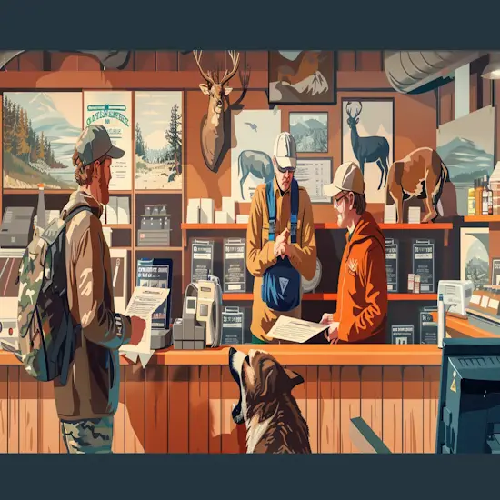 Hunter Purchasing a Texas Hunting License