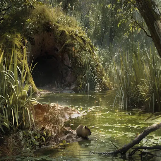Muskrat Burrow Entrance