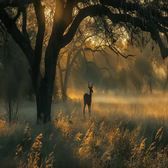 Transition From Dawn to Dusk in the Texas Wilderness