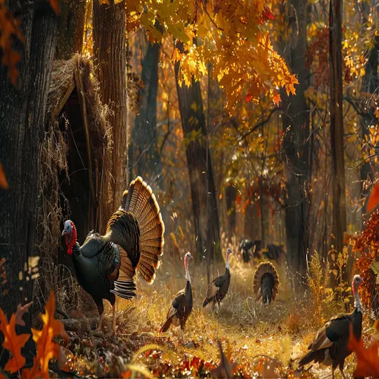 Hunter Camouflaged in Fall Foliage