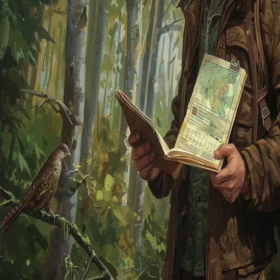 Hunter Holding a License With a Map in Hand