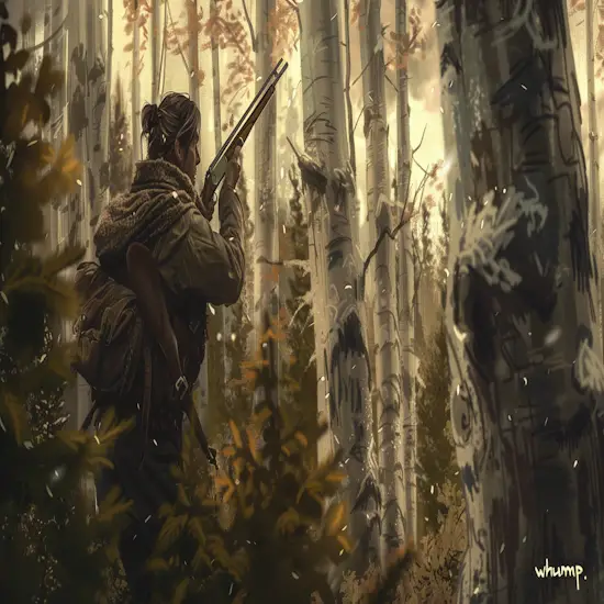 Hunter Listening for the Distinctive Low-pitched Whump Sound Made by a Spruce Grouse