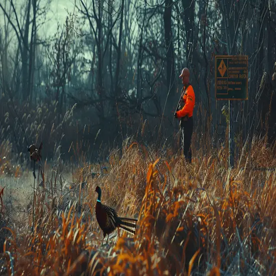 Hunter Wearing Required Fluorescent Orange Clothing
