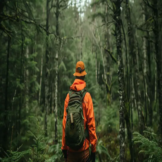 Hunter in Bright Orange Safety Clothing