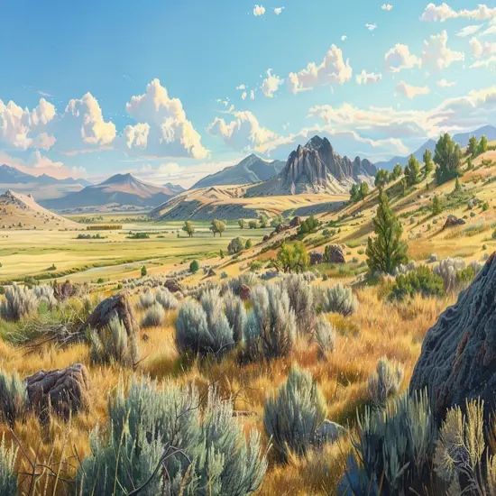 Open Prairie Landscape with Sagebrush
