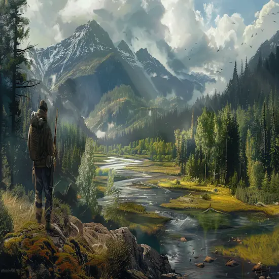 Vast Landscape in California With Dense Forests